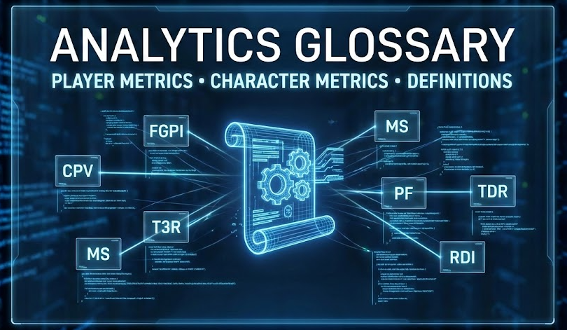 FGC analytics glossary with example charts and metric callouts